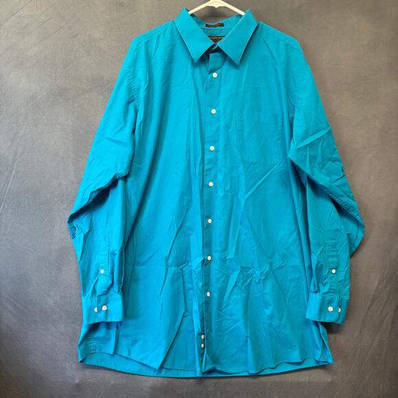 Alexander Julian Colours 2XLT Shirt Button Down Blue Single Needle Tailoring - Picture 1 of 7